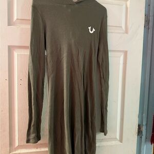 True Religion Olive Hooded Dress